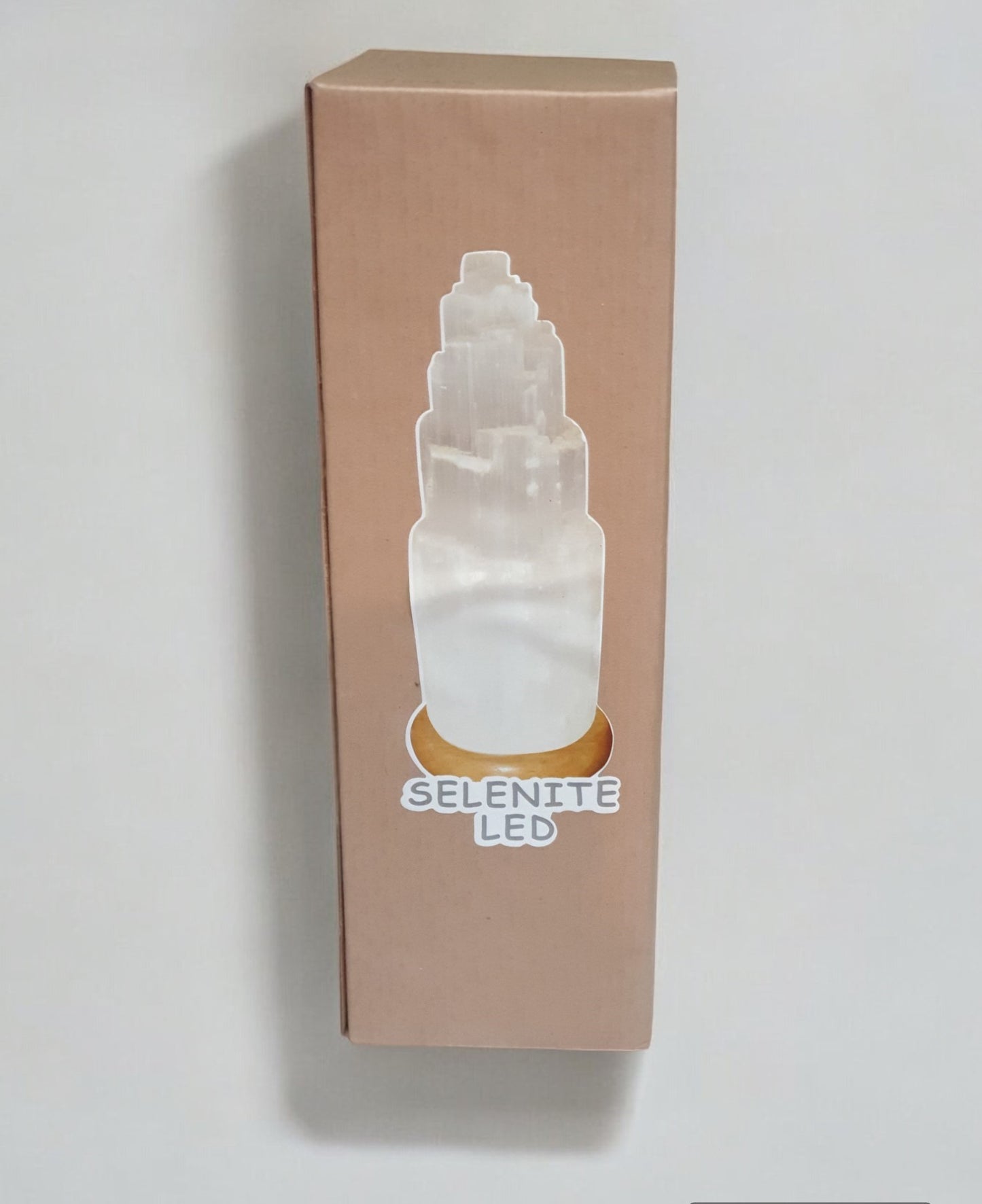 Selenite Tiered LED Lamp 28x10cm