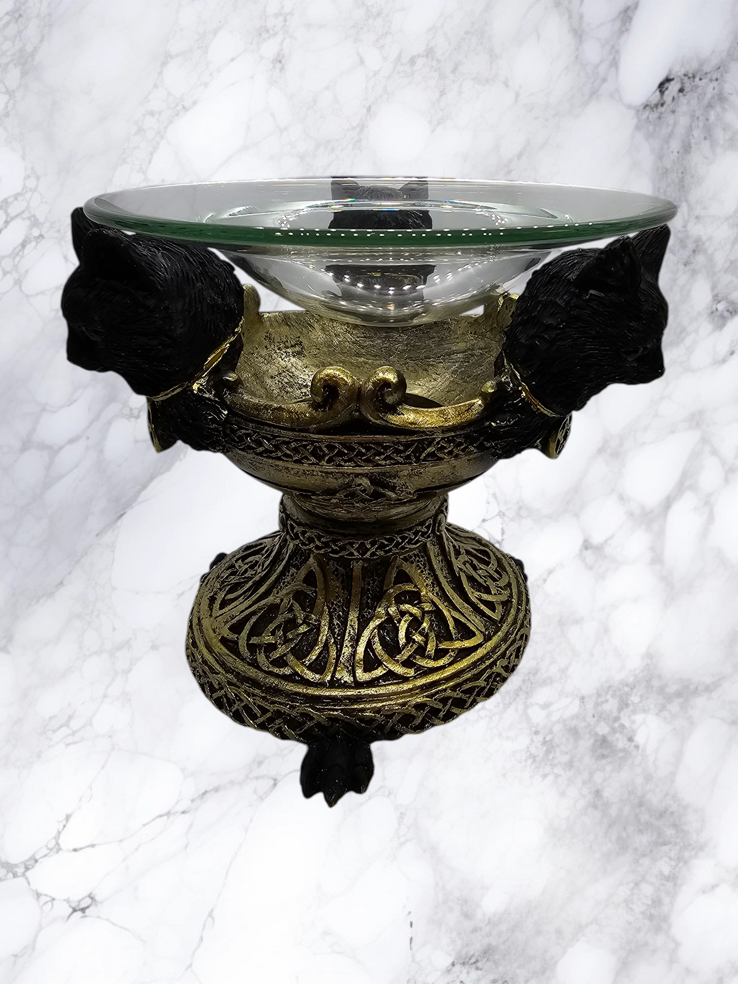 New Arrival - Black Cat Oil Burner with Glass Dish
