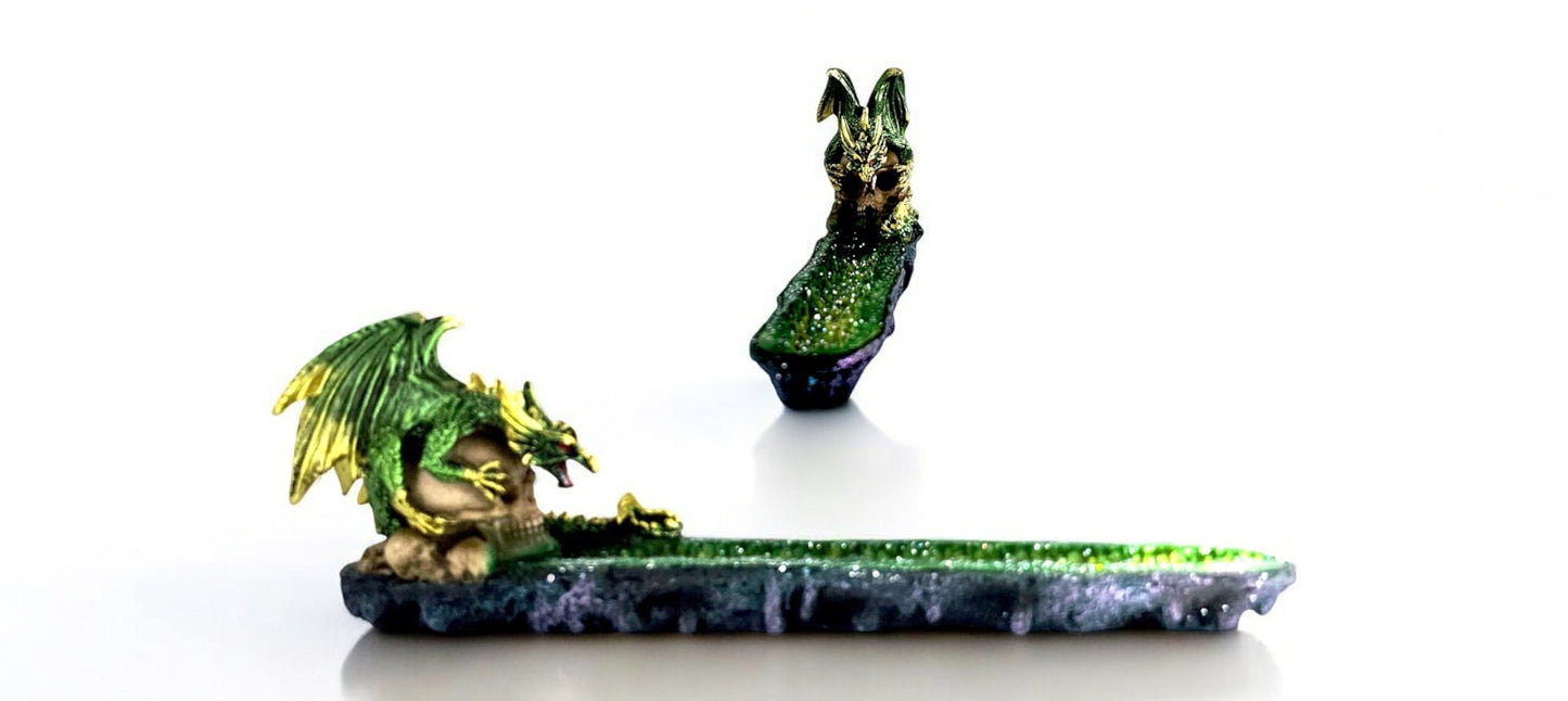 Incense Holder - Green Dragon