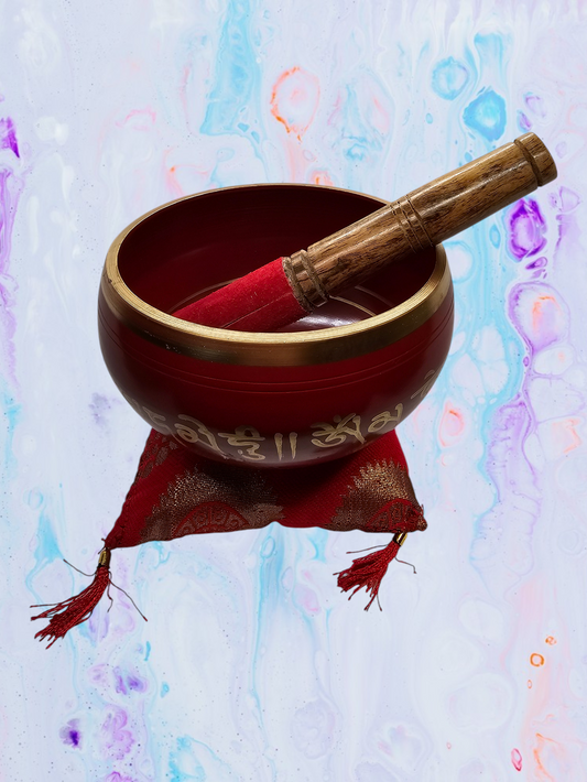 New Arrival - Singing Bowl Medium Red - Spiritual Tools