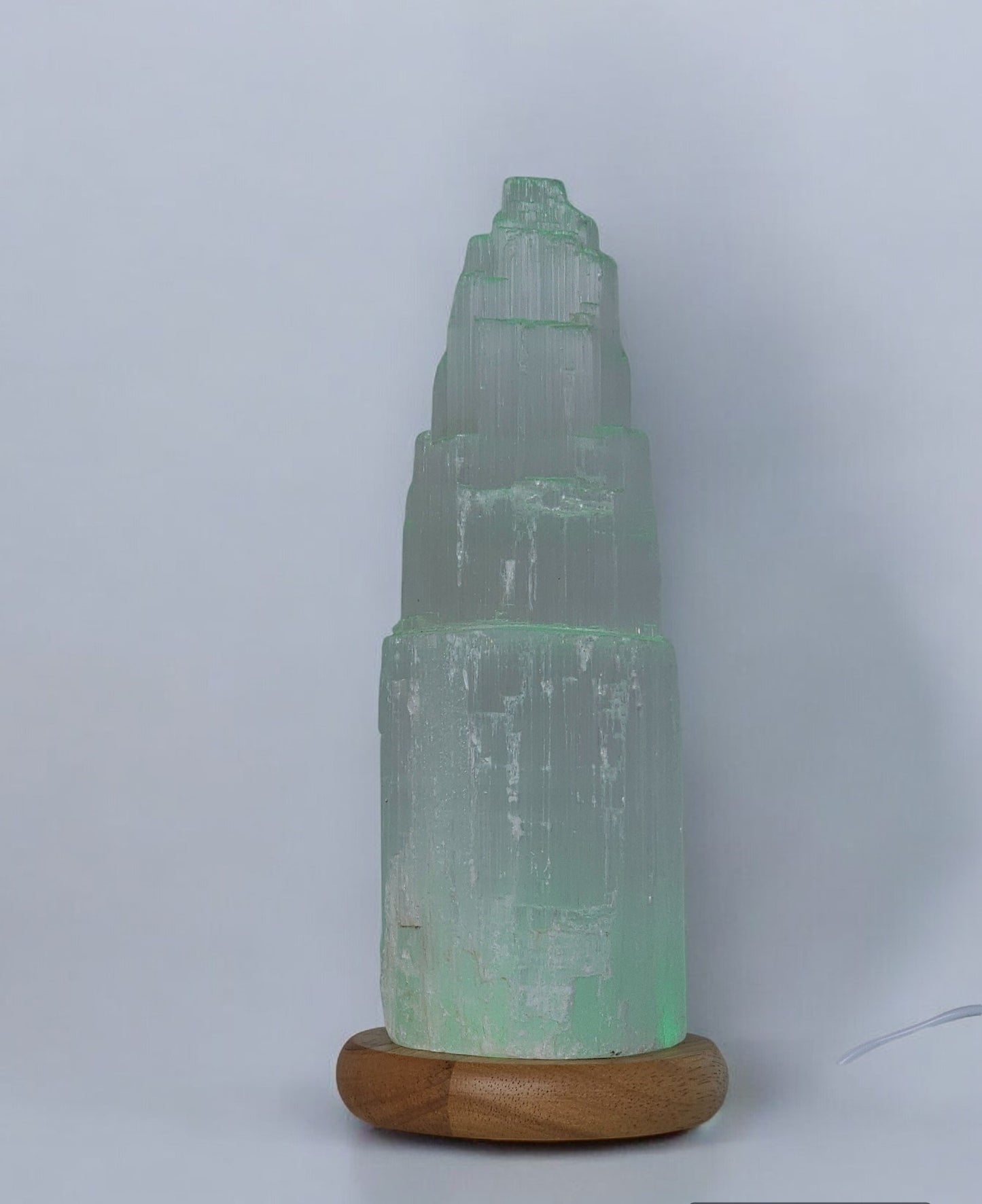 Selenite Tiered LED Lamp 33x10cm