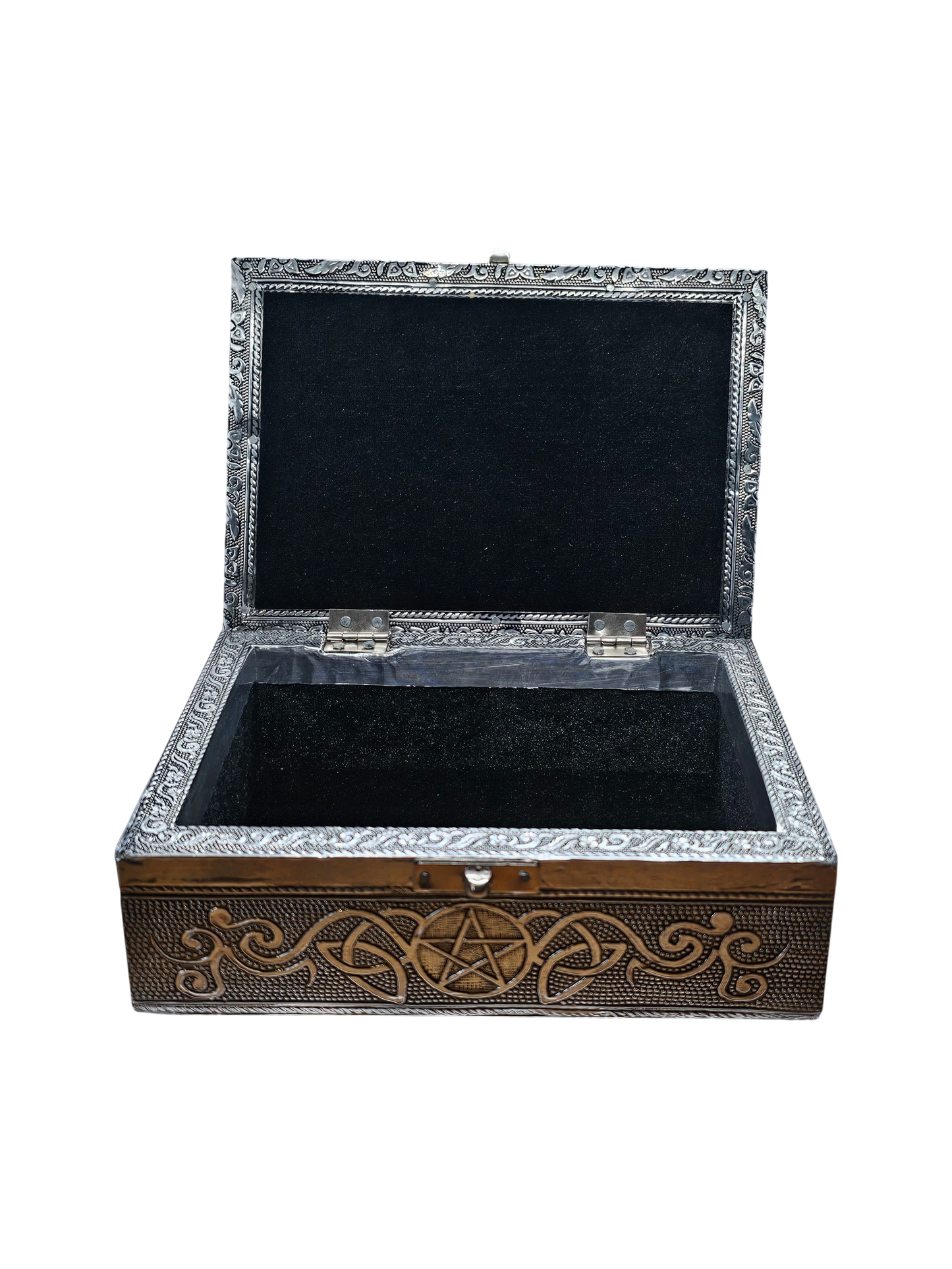 Silver Jewellery Box Celtic Pentagram