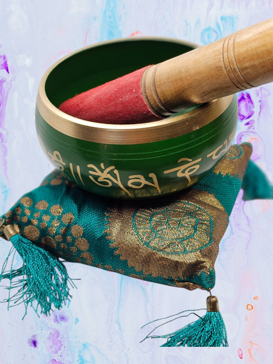 New Arrival - Singing Bowl Small Green - Spiritual Tools