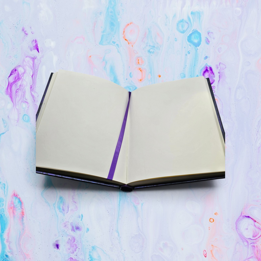 New Arrival  - Spell Book Nemesis Now Embossed Purple - Blank