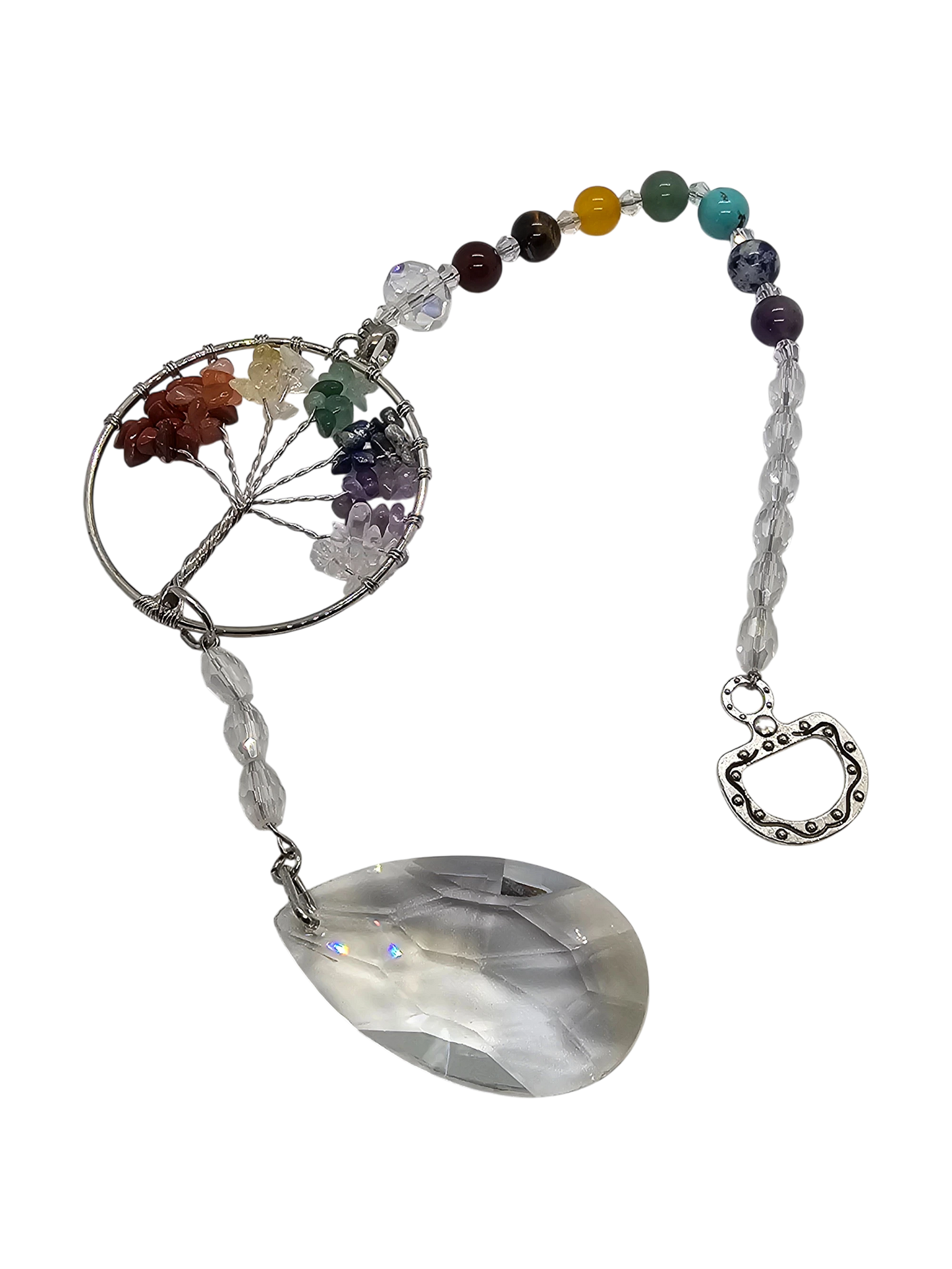 Tree of Life Suncatcher 7 Chakra Crystals