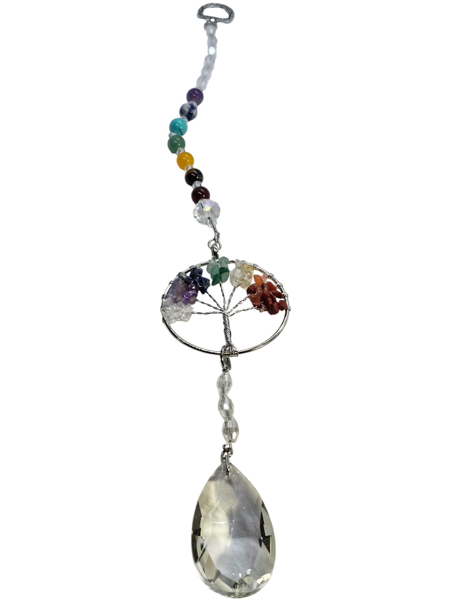 Tree of Life Suncatcher 7 Chakra Crystals