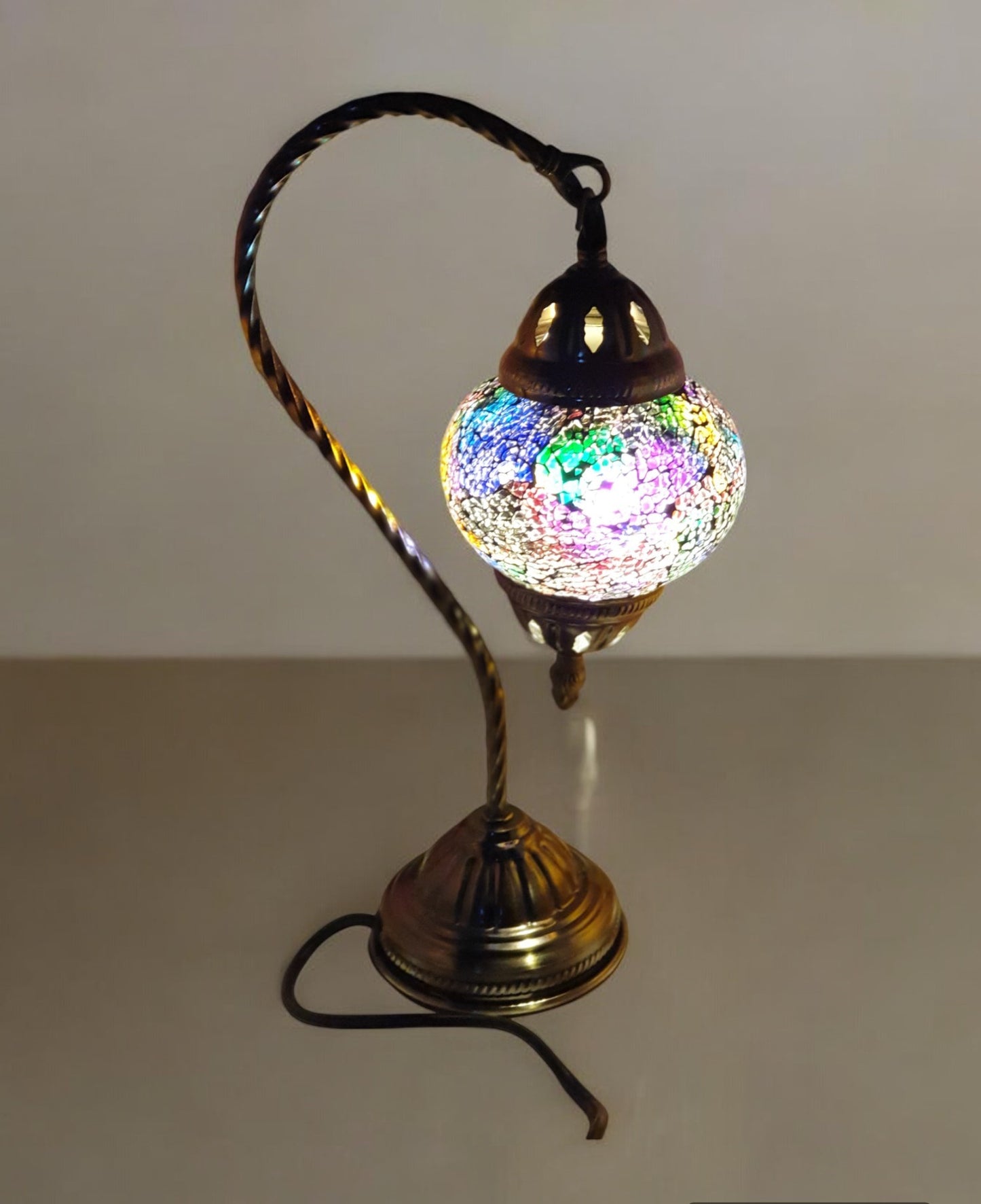Turkish Mosaic Lamp Swan Large